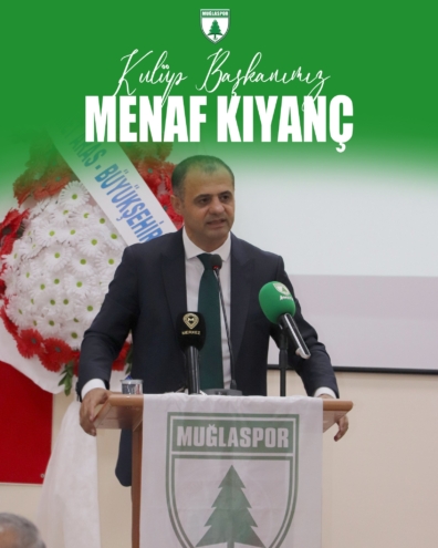 Muğlaspor’da Menaf Kıyanç yeniden başkan seçildi Başkan Menaf Kıyanç, genel