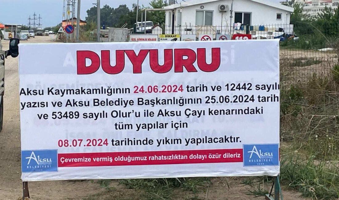 Aksu Çayı işgalden kurtarılacak Aksu Çayı kenarında, görüntü ve çevre