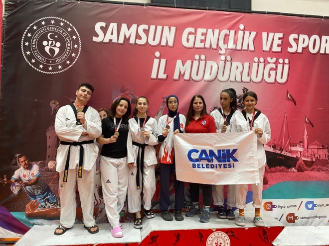 Taekwondo’da Canik Rüzgârı  Canik Belediyespor Kulübü Taekwondo Takımı yer şampiyonalara