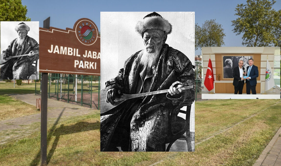 Kepez’den jambıl jabayev parkı’na anıt Kepez Belediye Başkanı Mesut Kocagöz,