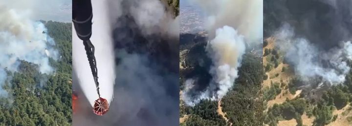   İzmir’in Ödemiş ilçesinde ormanlık alanda çıkan yangına ekiplerce
