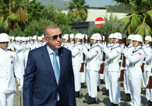MUĞLA-BHA Cumhurbaşkanı Recep Tayyip Erdoğan, Marmaris Aksaz Deniz Üs Komutanlığı’nda